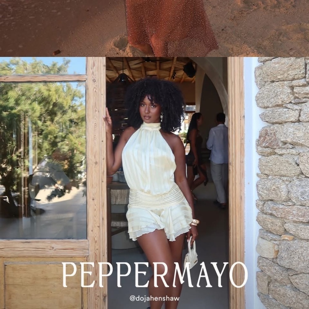 Peppermayo Light Yellow Ruffled Dress sixe XXS, XS, M
Caja 4